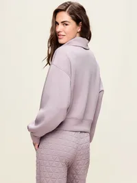 Bounce Fleece Half-Zip Pullover Sweatshirt - Mockingbird — view 2