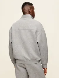 Bounce Fleece Oversized Half-Zip Pullover - Heather Gray — view 2