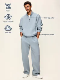 Bounce Fleece Oversized Half-Zip Pullover - Horse Chestnut — view 5