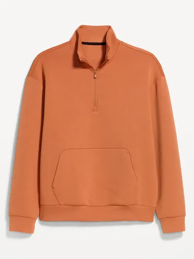 Bounce Fleece Oversized Half-Zip Pullover - Light Maple