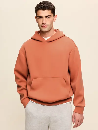 Bounce Fleece Oversized Pullover Hoodie - Light Maple