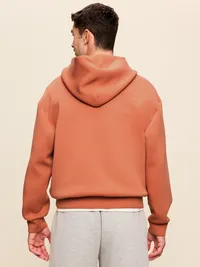 Bounce Fleece Oversized Pullover Hoodie - Light Maple — view 2