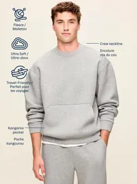 Bounce Fleece Oversized Sweatshirt - Heather Grey — view 5