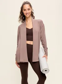 Bounce Lite Open-Front Wrap - Mocha — view 3