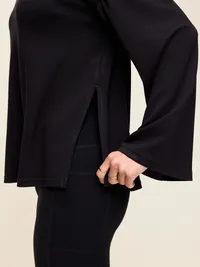 Bounce Lite Oversized Bell-Sleeve Top - Black Jack — view 4