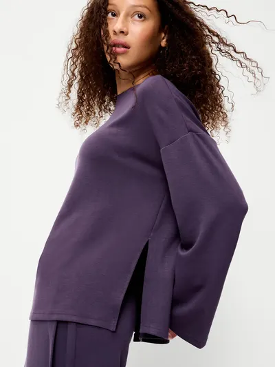 Bounce Lite Oversized Bell-Sleeve Top - Nebula