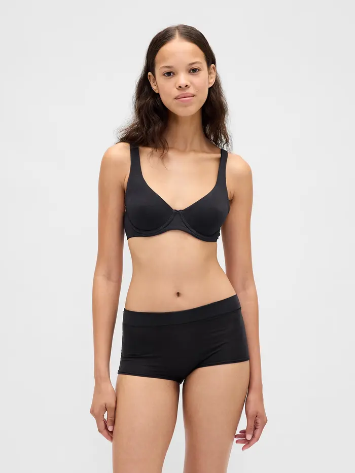 Breathe Unlined Bra - True black