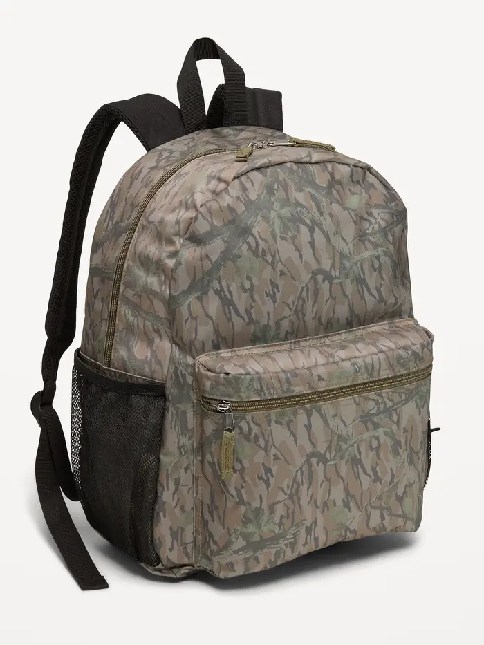 Camo Canvas Backpack for Boys - Camo Trees