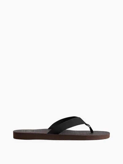 Canvas Flip Flops - Terra brown