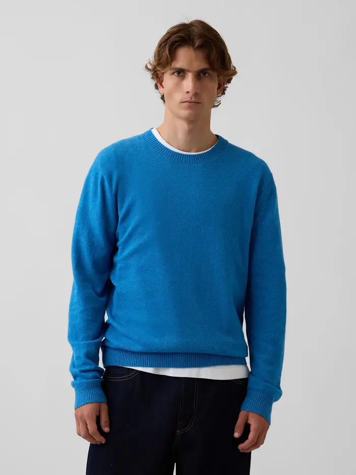 CashSoft Crew Sweater - blue