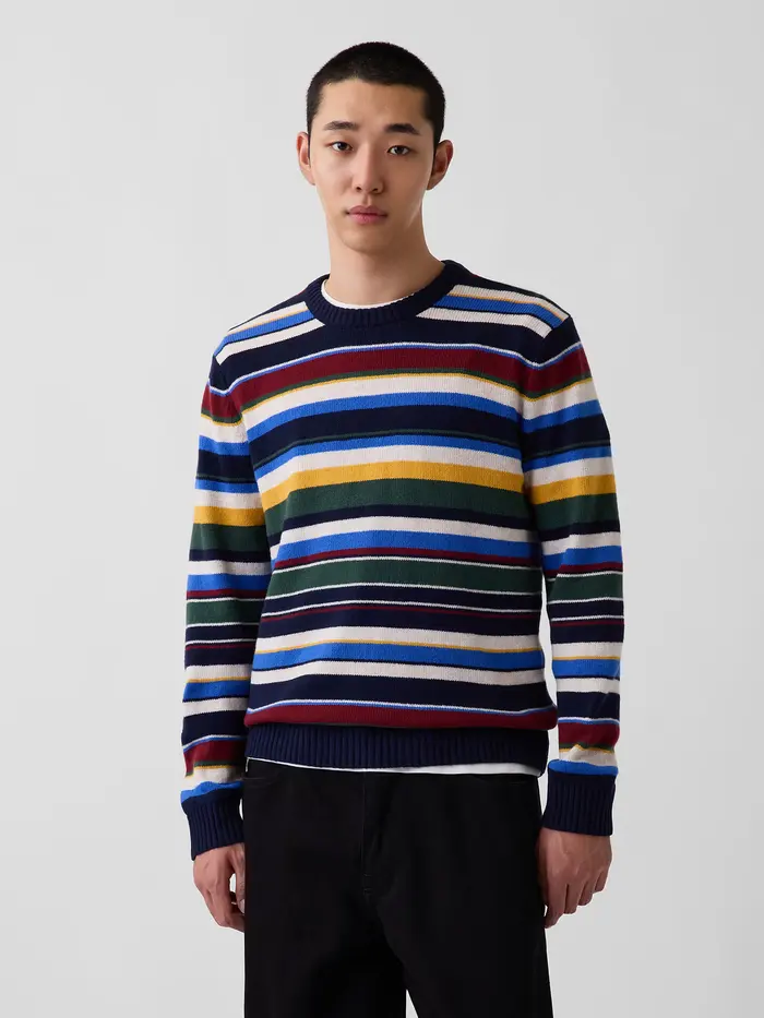 CashSoft Crew Sweater - MULTI STRIPE