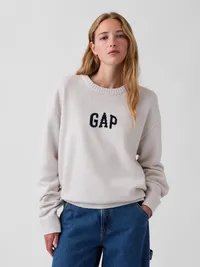 CashSoft Relaxed Logo Sweater - Regular gray — view 5