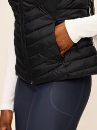 Chevron Puffer Vest - Black Jack — view 4