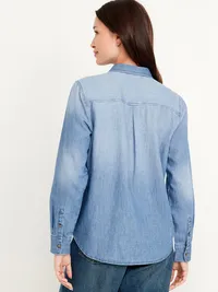 Classic Button-Down Jean Shirt - Medium Wash — view 2