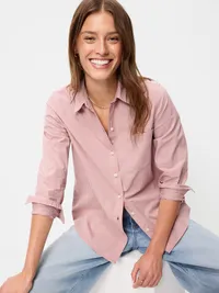 Classic Button-Down Shirt - Pink Plaid — view 4