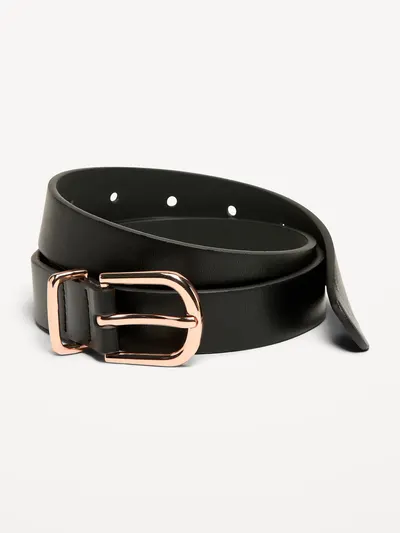 Classic Faux-Leather Belt - Black Jack