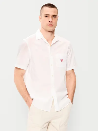 Classic Fit Everyday Poplin Shirt - White