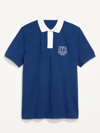 Classic Fit Pique Graphic Polo - Plane View — view 4