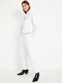 Classic Jean Jacket - White Lilies — view 3