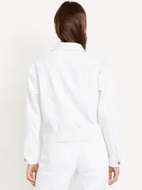 Classic Jean Jacket - White Lilies — view 2