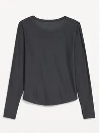 CloudMotion Long-Sleeve Base Layer Top - BlackJack — view 2