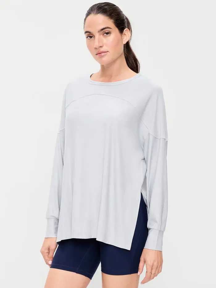 CloudMotion Long-Sleeve Tunic - Cloud Cover