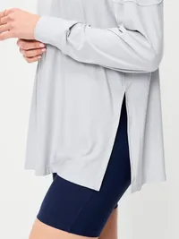 CloudMotion Long-Sleeve Tunic - Cloud Cover — view 4