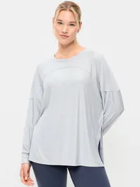 CloudMotion Long-Sleeve Tunic - Cloud Cover — view 5
