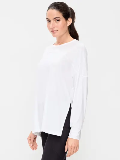CloudMotion Long-Sleeve Tunic - Magnolia