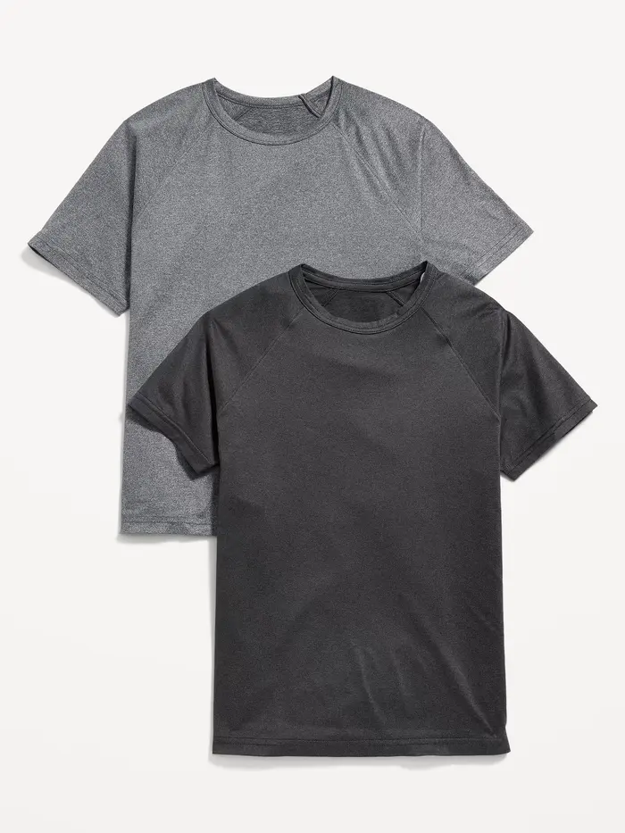CloudMotion Performance T-Shirt 2-Pack for Boys - Black/Gray Cloud