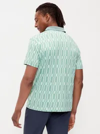 CloudMotion Polo - Green Geometric — view 2