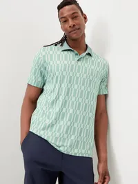 CloudMotion Polo - Green Geometric — view 3