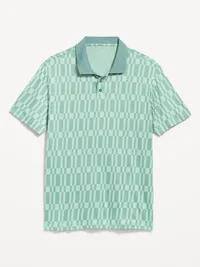 CloudMotion Polo - Green Geometric — view 4