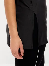 CloudMotion Short-Sleeve Tunic - Black Jack — view 4
