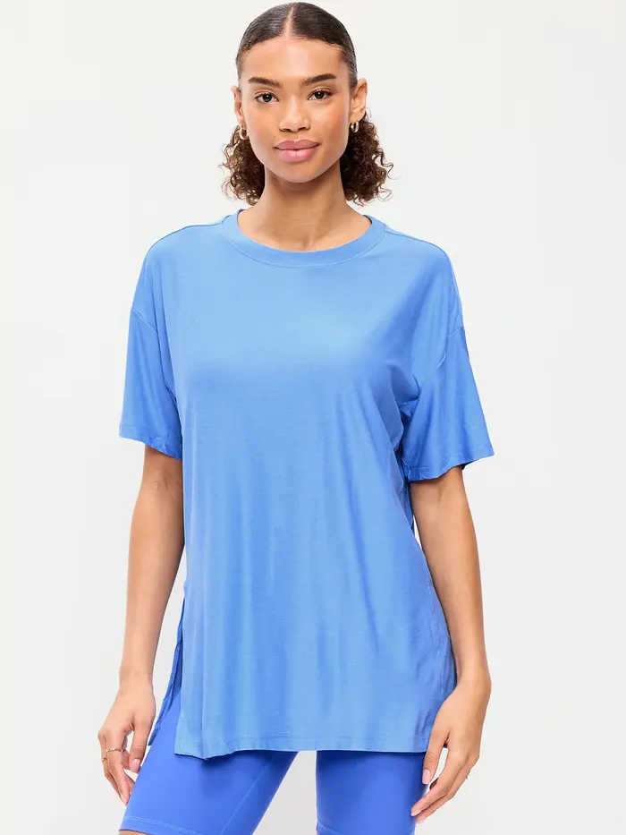 CloudMotion Short-Sleeve Tunic - Cloisonne