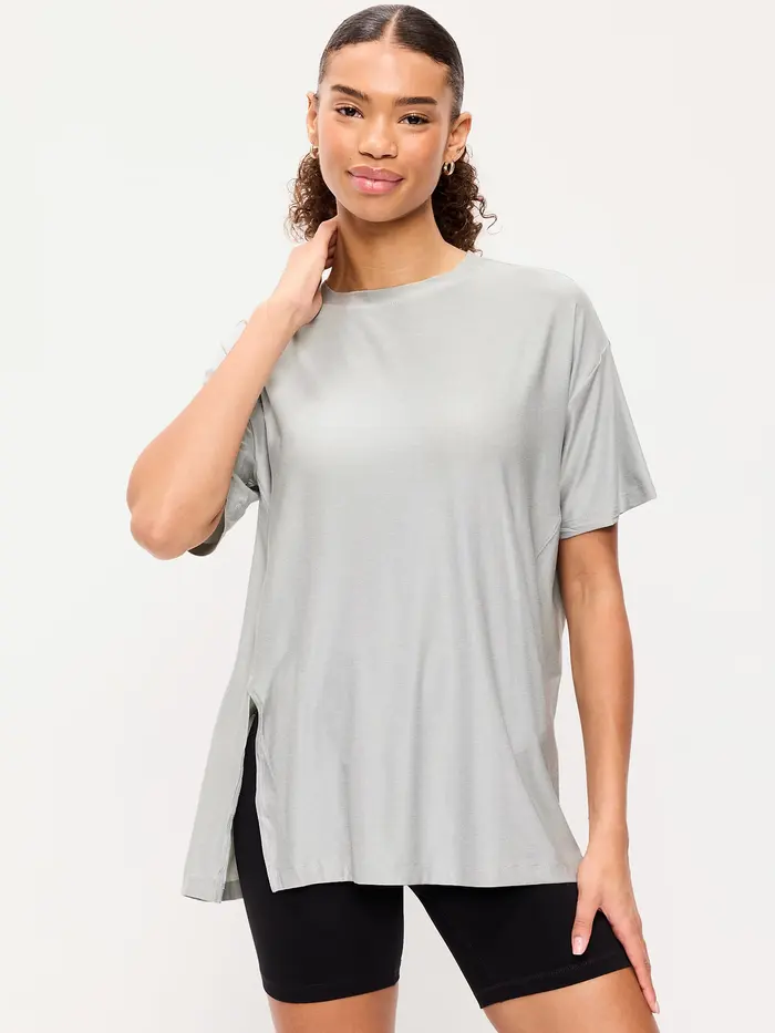 CloudMotion Short-Sleeve Tunic - Cloud Cover