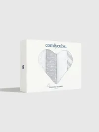 Comfy Cubs Muslin Swaddle Blankets - Grey — view 2
