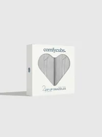 Comfy Cubs Zipper Swaddle Blankets - Grey — view 3