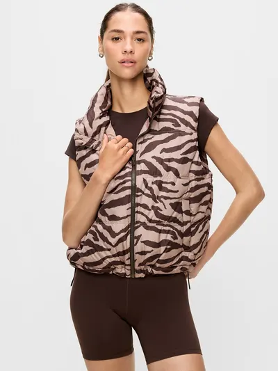 Core Puffer Vest - Black Zebra