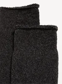Cozy-Lined Crew Socks for Men - Black Jack — view 2