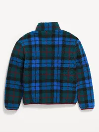 Cozy Sherpa Mock-Neck Pullover for Boys - Java Fern — view 3