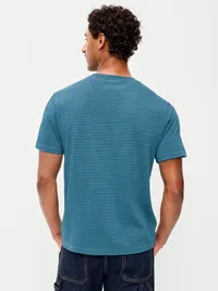 Crew-Neck Striped T-Shirt - Bermuda Blue Stripe — view 2