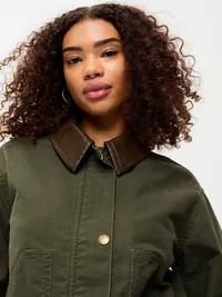 Cropped Barn Jacket - Forest Tapestry — view 5