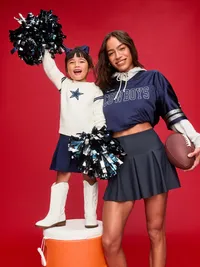 Dallas Cowboys Oversized Crinkled Hooded Jacket for Boys - Dallas Cowboys — view 4