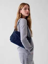 Denim Envelope Bag - Dark wash — view 2