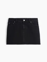 Denim Mini Skirt - Black wash — view 5
