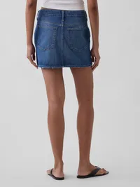 Denim Mini Skirt - Medium wash — view 2