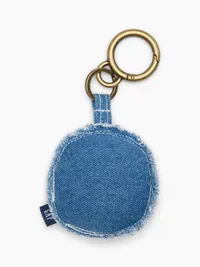 Denim Smiley Bag Charm - Medium wash — view 2