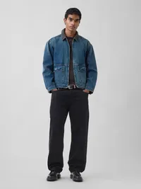 Denim Workwear Jacket - MEDIUM WASH — view 2