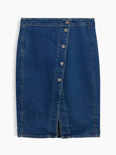 Denim Wrap Skirt - Medium wash